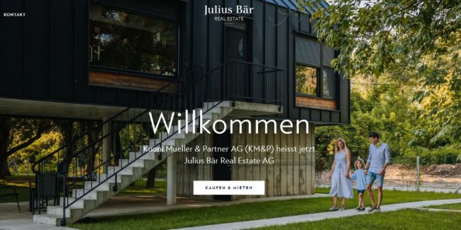 Julius Bär tritt mit ihrer Marke neu auch als Immobilienvermittlerin auf 